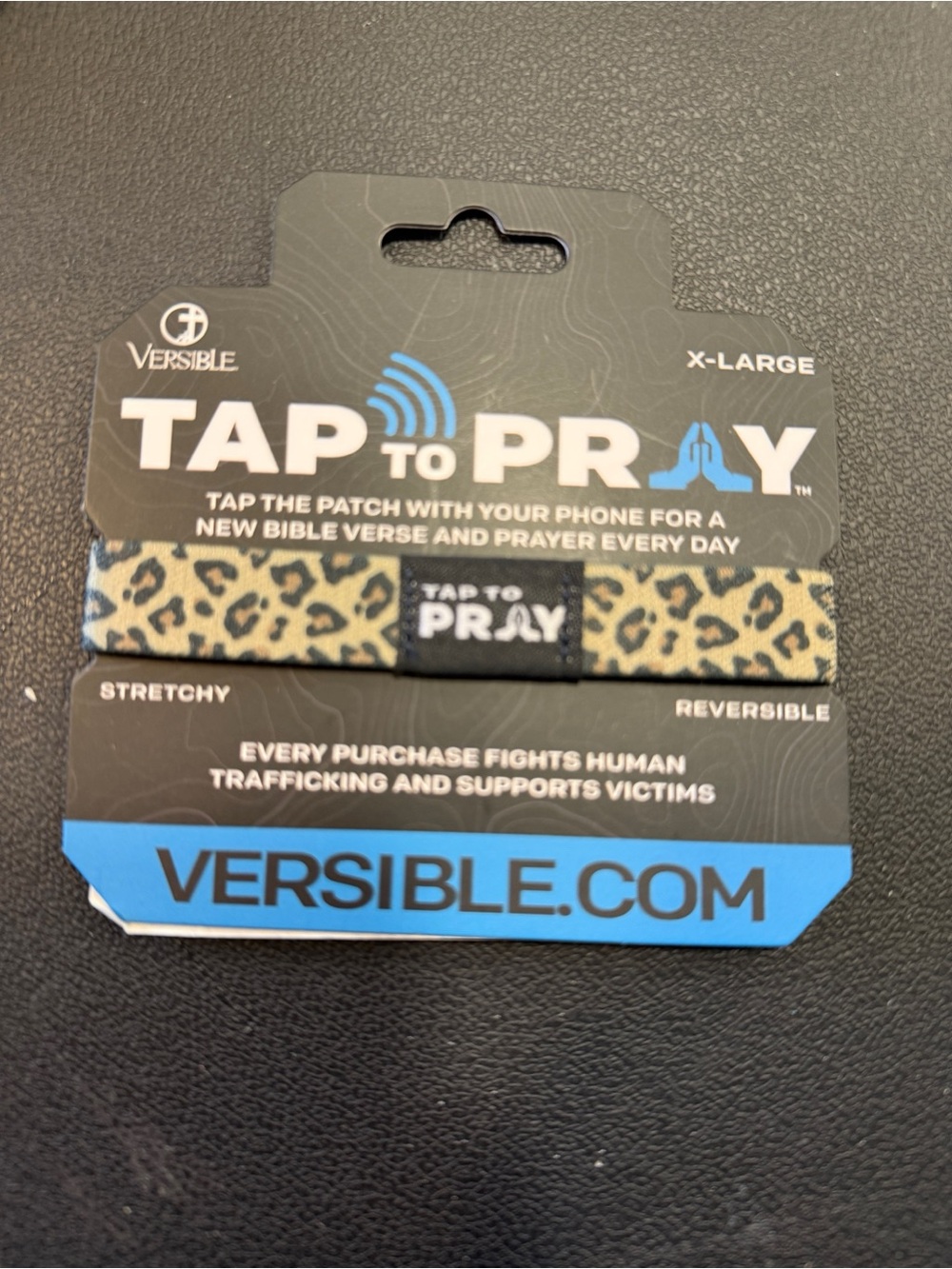 Tap to Pray Phone Patch Band - Leopard Print (Tan/Black)